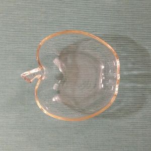 Glass Apple Candy Dish